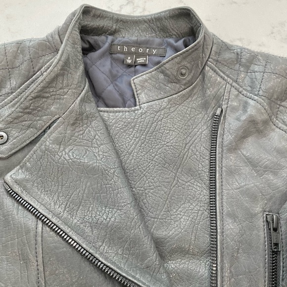 Excellent condition Theory Leather Motorcycle Jacket! - Picture 2 of 6